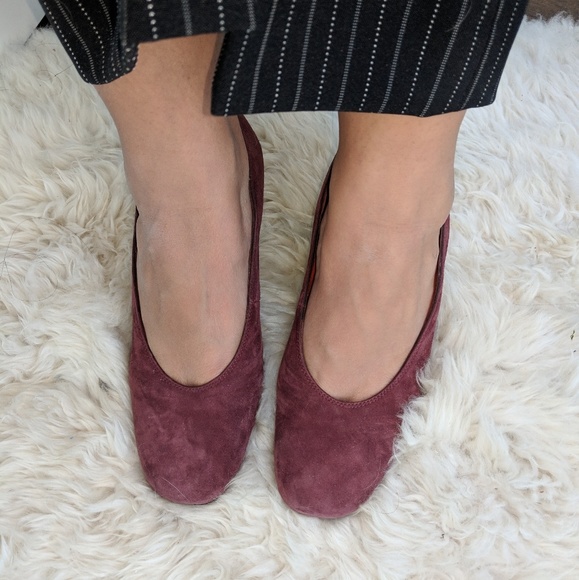 HP🇮🇹 PAS DE ROUGE BURGUNDY RED SUEDE HEELS SHOES